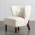 THE FURNITURE CO. Accent Chair Armless Cream Sherpa Tufted Accent Chair