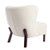 THE FURNITURE CO. Accent Chair Armless Cream Sherpa Tufted Accent Chair