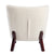 THE FURNITURE CO. Accent Chair Armless Cream Sherpa Tufted Accent Chair