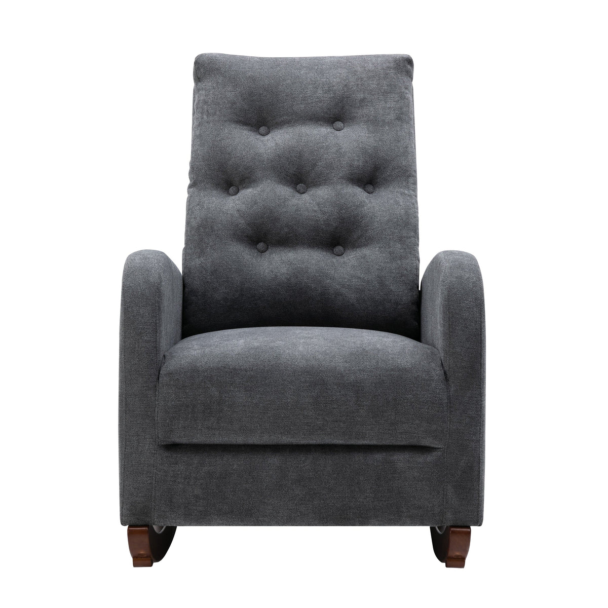 THE FURNITURE CO. Accent Chair Baby Room Dark Gray Modern Rocking Chair