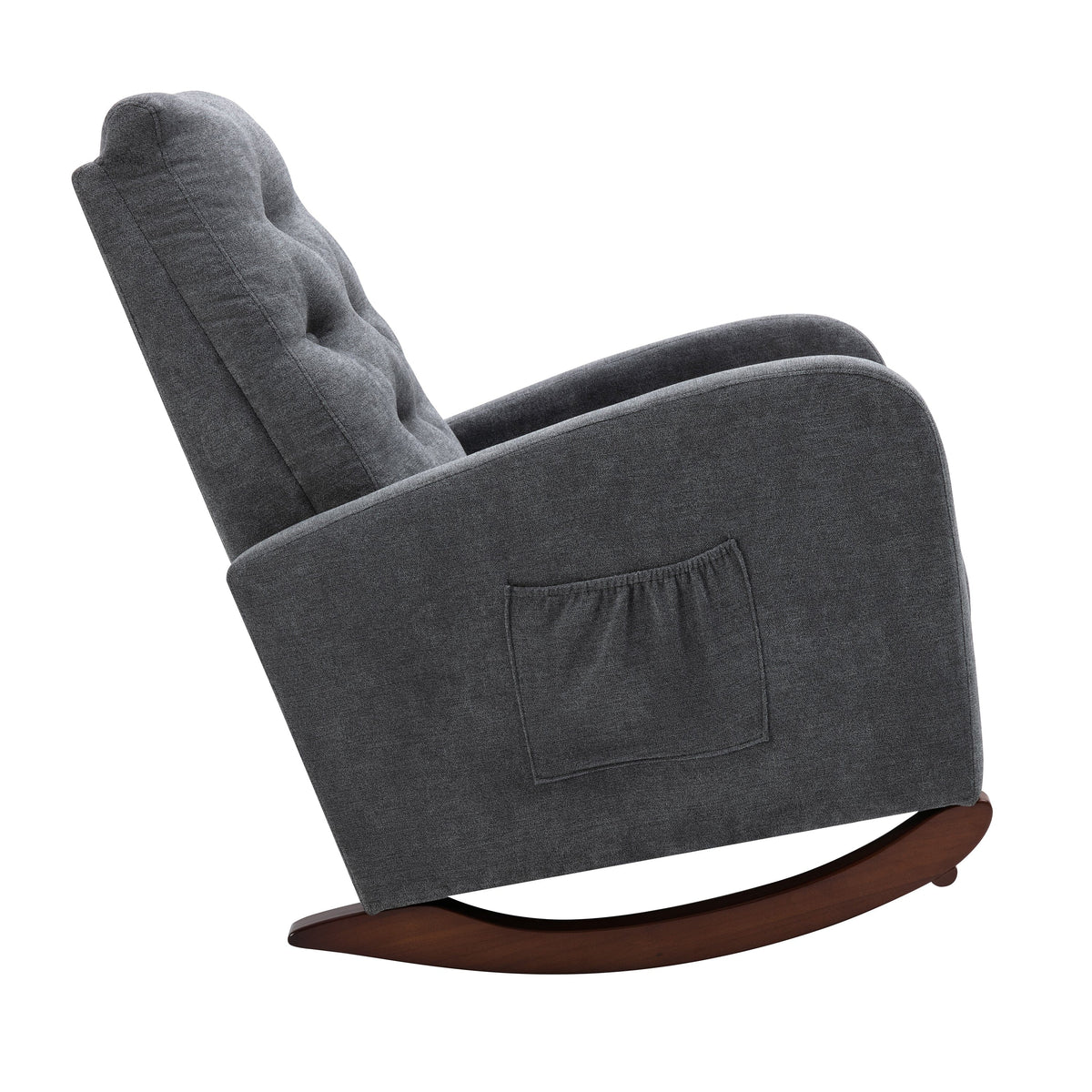 THE FURNITURE CO. Accent Chair Baby Room Dark Gray Modern Rocking Chair