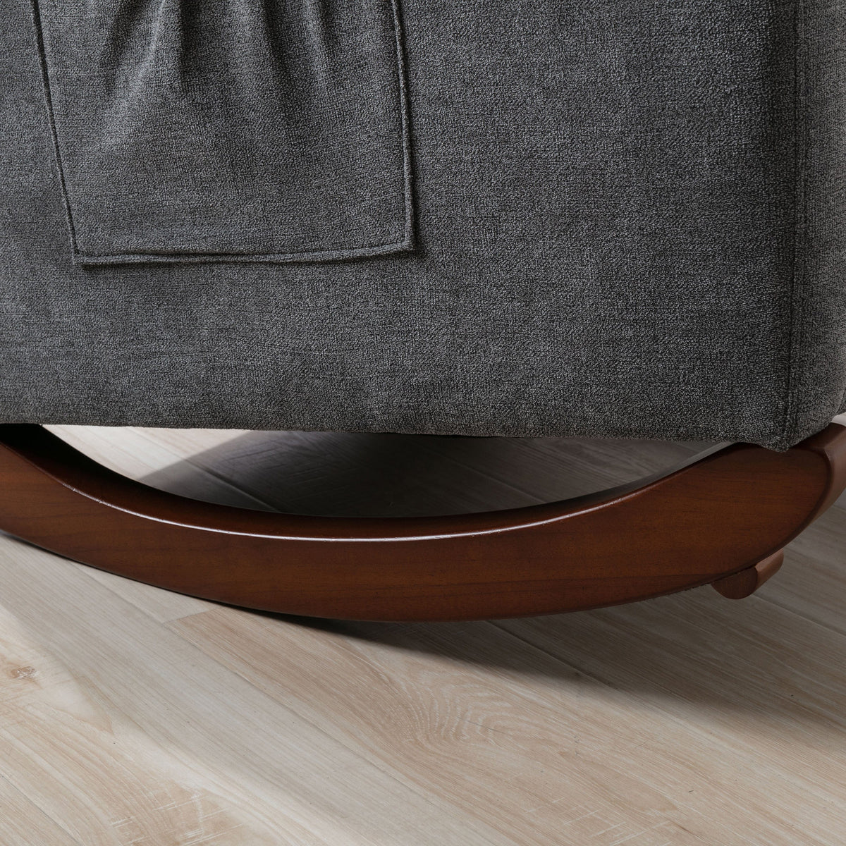 THE FURNITURE CO. Accent Chair Baby Room Dark Gray Modern Rocking Chair