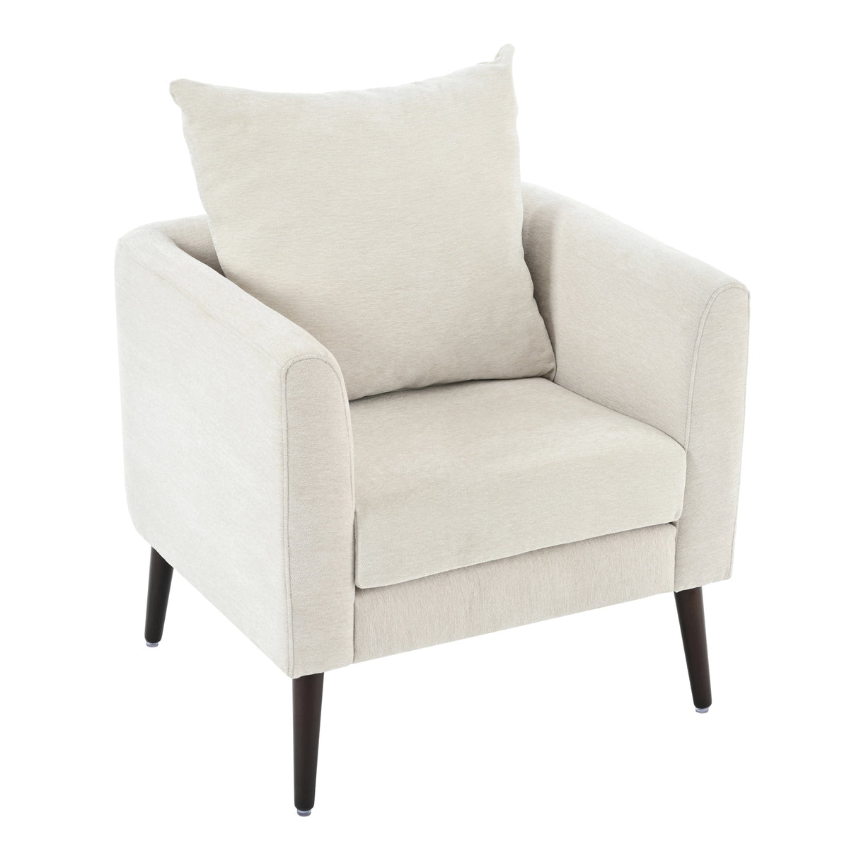 THE FURNITURE CO. Accent Chair Barrel Chair - Cozy Upholstered Accent Chair in Beige for Living Spaces