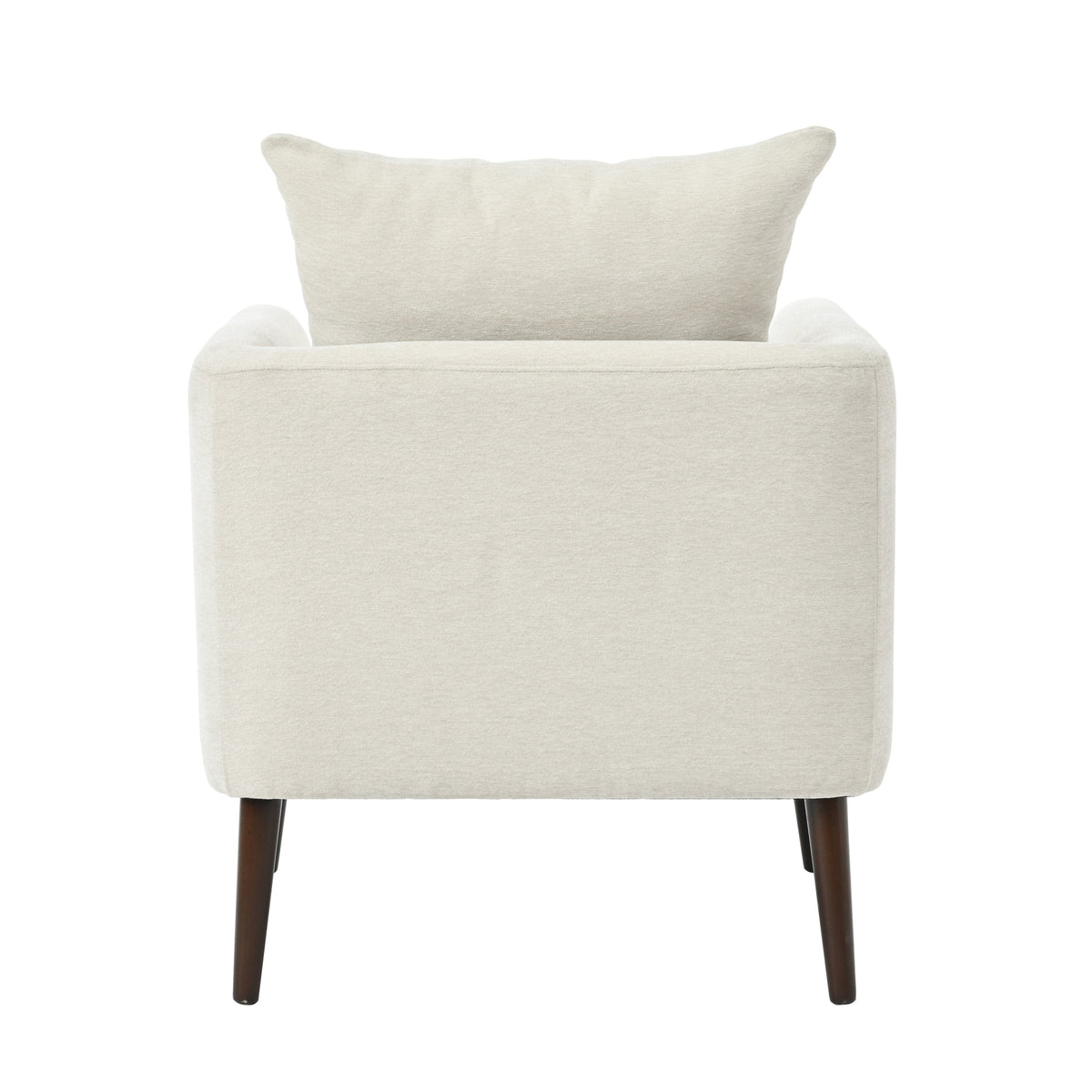 THE FURNITURE CO. Accent Chair Barrel Chair - Cozy Upholstered Accent Chair in Beige for Living Spaces