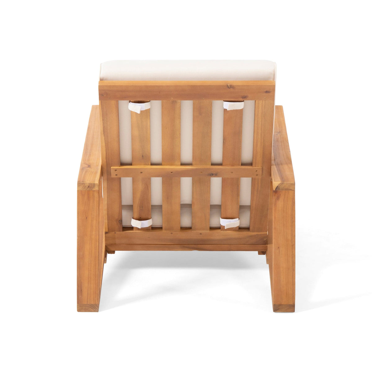 THE FURNITURE CO. Accent Chair Beige Acacia Wood Adirondack Chair