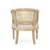 THE FURNITURE CO. Accent Chair Beige and Natural French Country Accent Chair with Cane Webbing