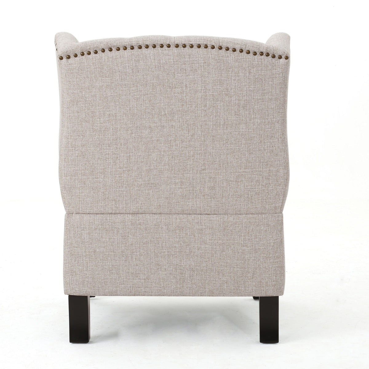 THE FURNITURE CO. Accent Chair Beige Antique-Inspired Tufted Armchair