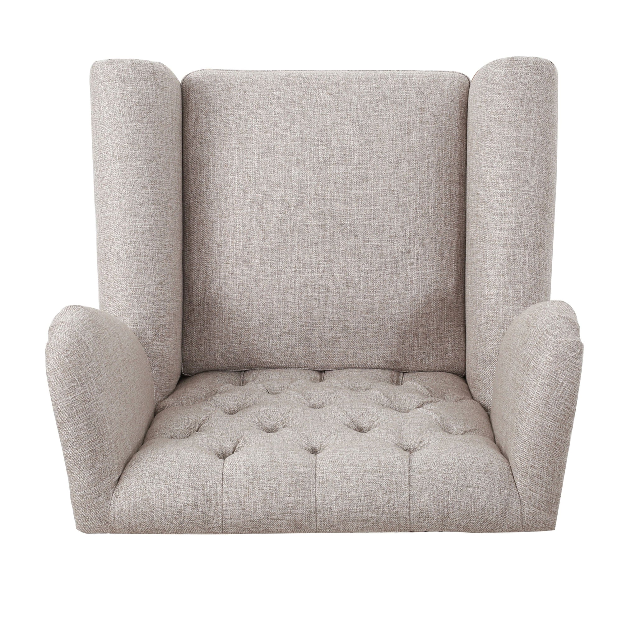 THE FURNITURE CO. Accent Chair Beige Antique-Inspired Tufted Armchair