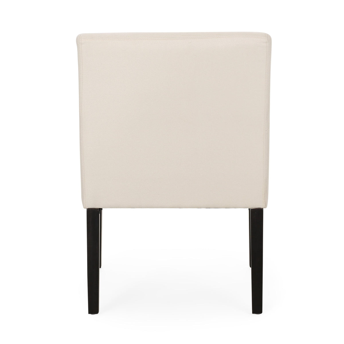 THE FURNITURE CO. Accent Chair Beige Fabric Armchair with Rubberwood Legs