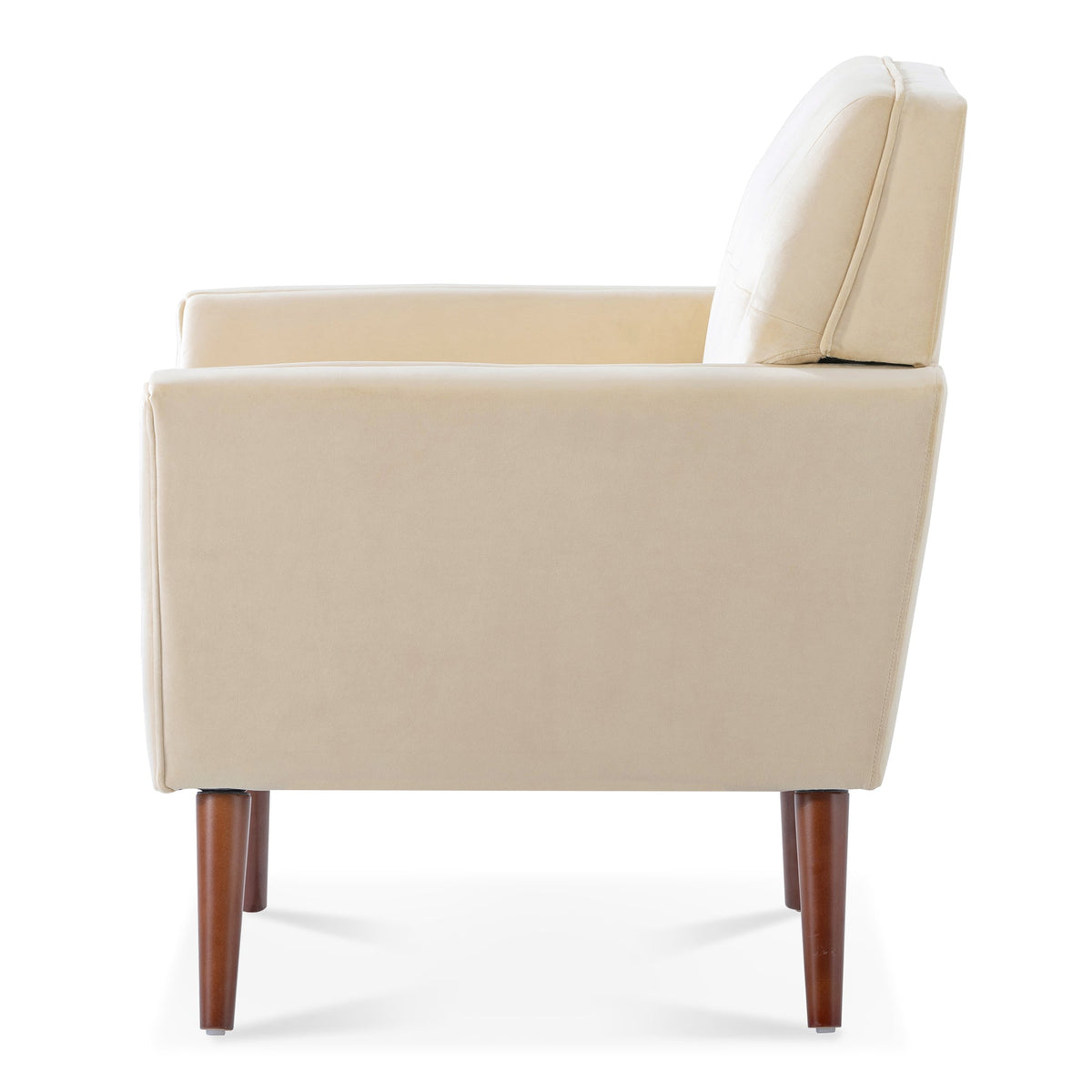 THE FURNITURE CO. Accent Chair Beige Upholstered Chair with Birch Legs