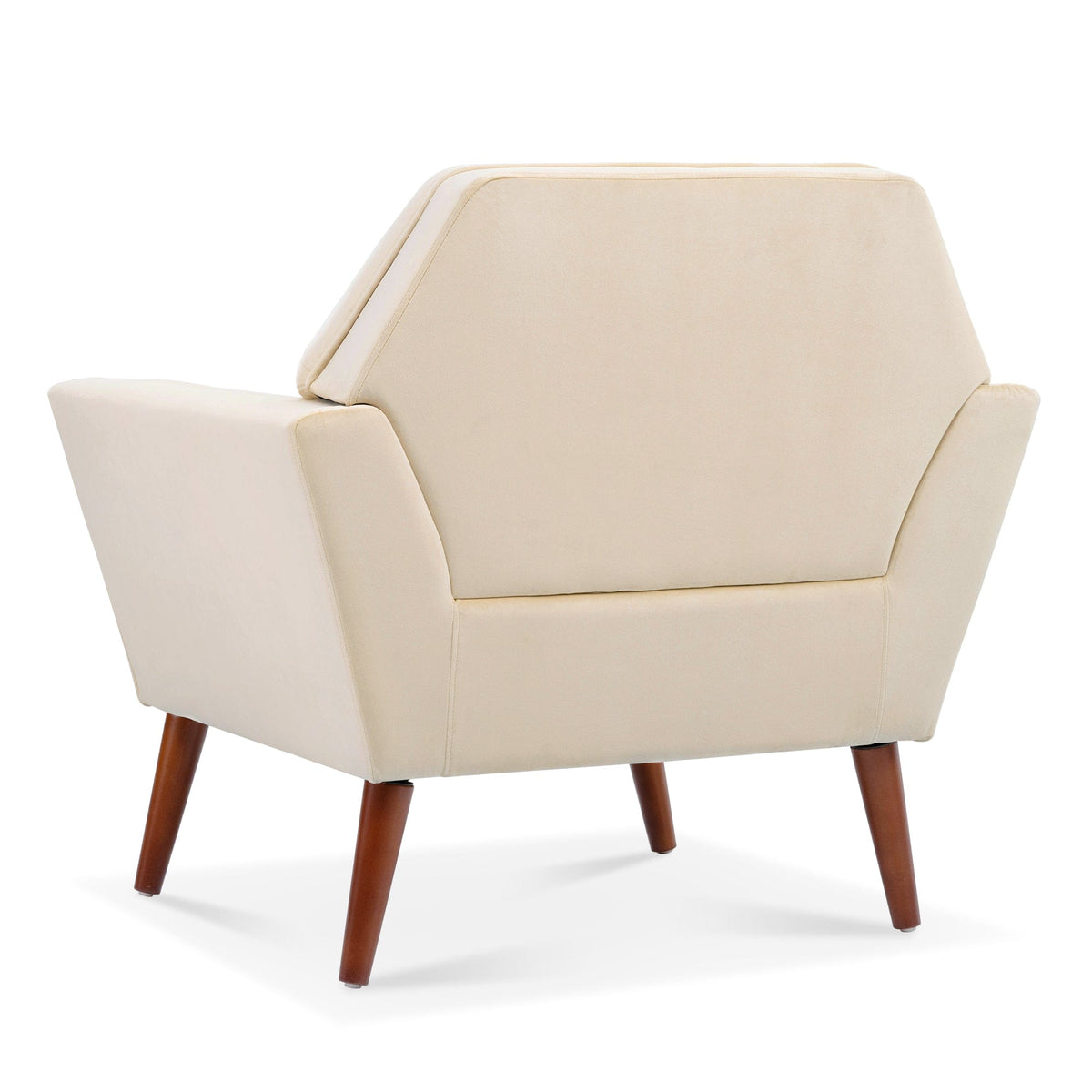 THE FURNITURE CO. Accent Chair Beige Upholstered Chair with Birch Legs