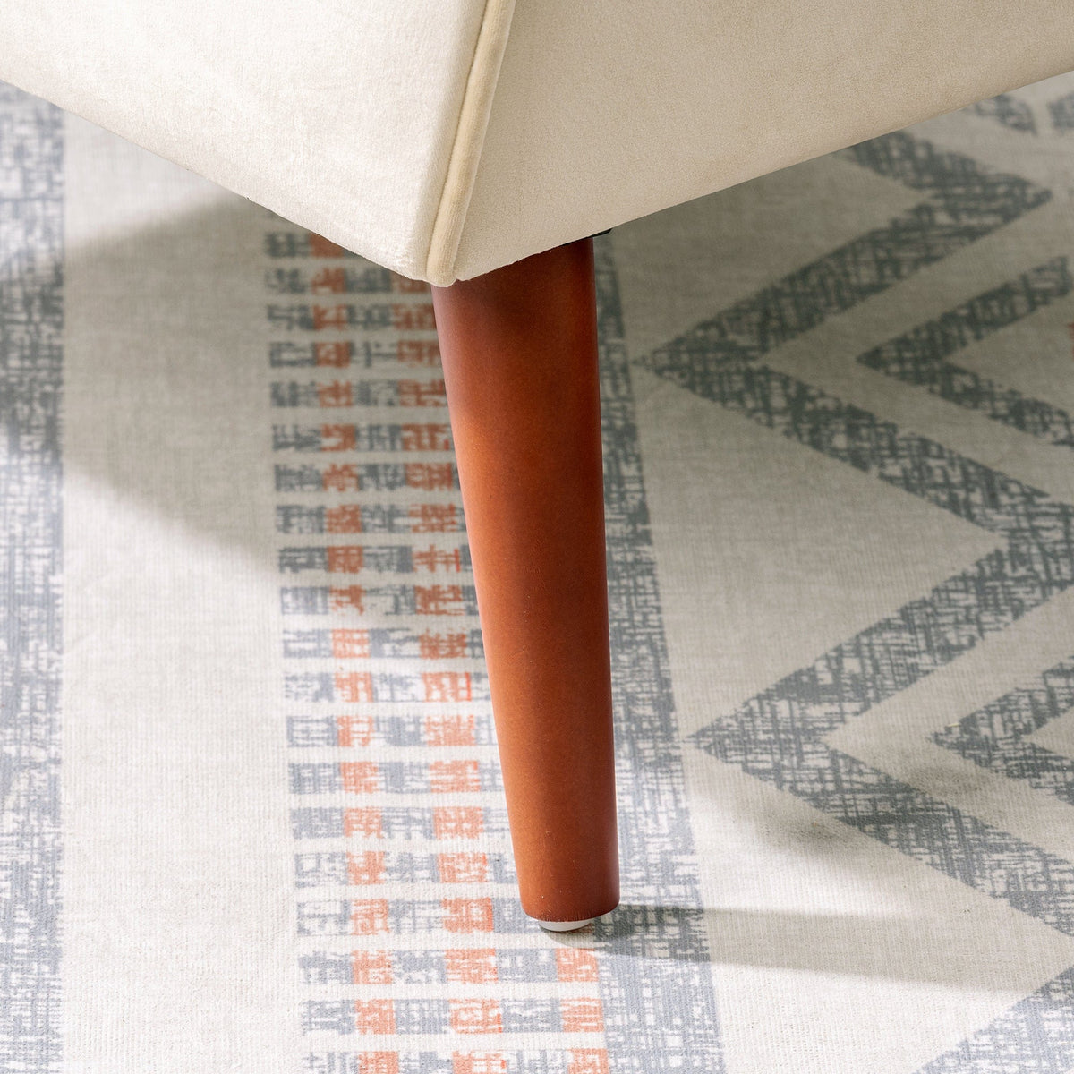 THE FURNITURE CO. Accent Chair Beige Upholstered Chair with Birch Legs