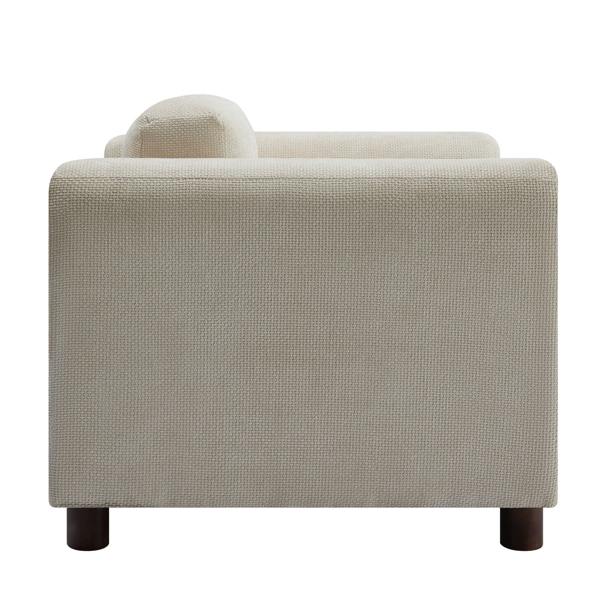 THE FURNITURE CO. Accent Chair Beige Woven Velvet Oversized Armchair