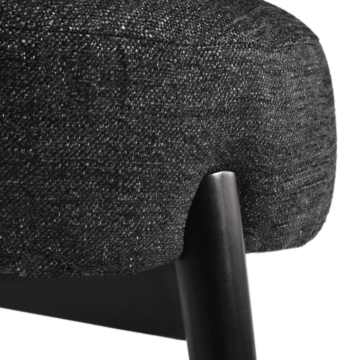 THE FURNITURE CO. Accent Chair Black Fabric Accent Chair with Birch Wood Legs