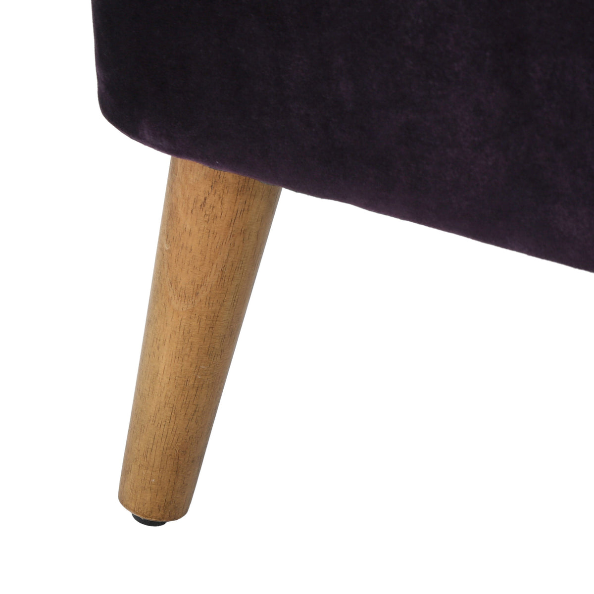 THE FURNITURE CO. Accent Chair Blackberry Velvet Club Chair with Birch Wood Legs