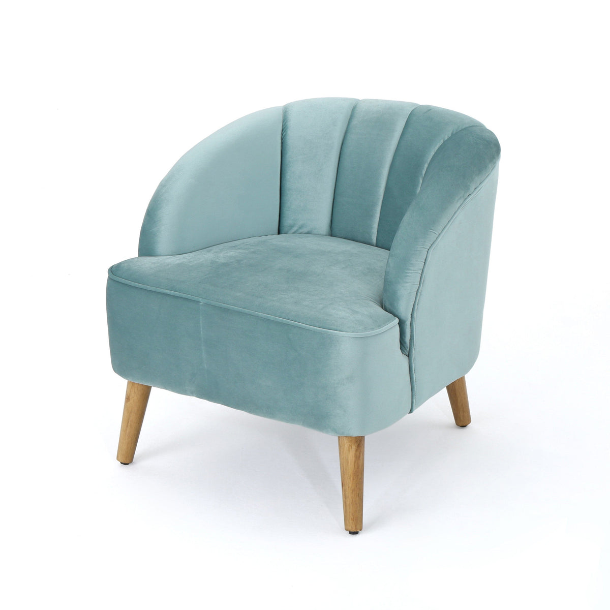 THE FURNITURE CO. Accent Chair Blue Mid-Century Modern Club Chair