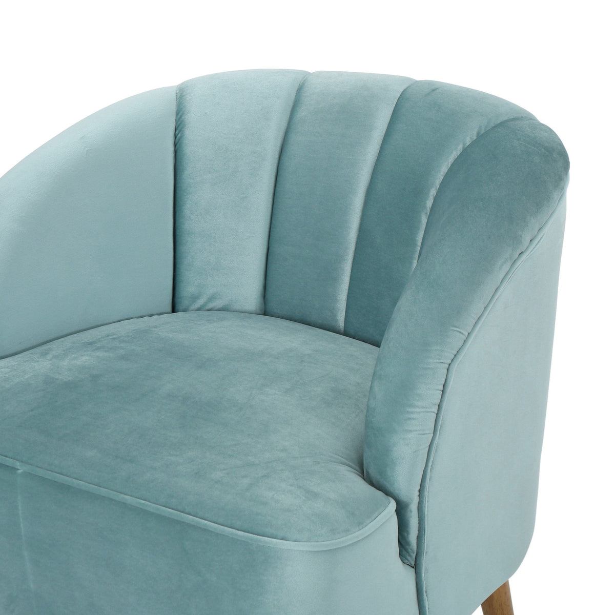 THE FURNITURE CO. Accent Chair Blue Mid-Century Modern Club Chair