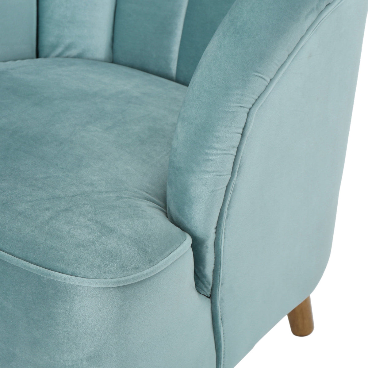 THE FURNITURE CO. Accent Chair Blue Mid-Century Modern Club Chair
