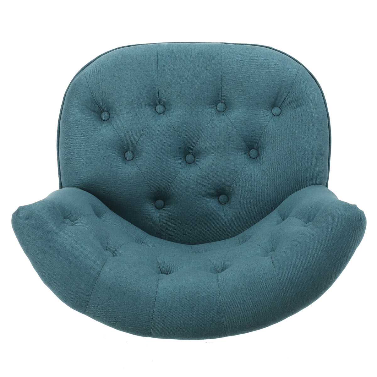 THE FURNITURE CO. Accent Chair Bordeaux Tufted Teal Mid-Century Fusion Button Tufted Chair