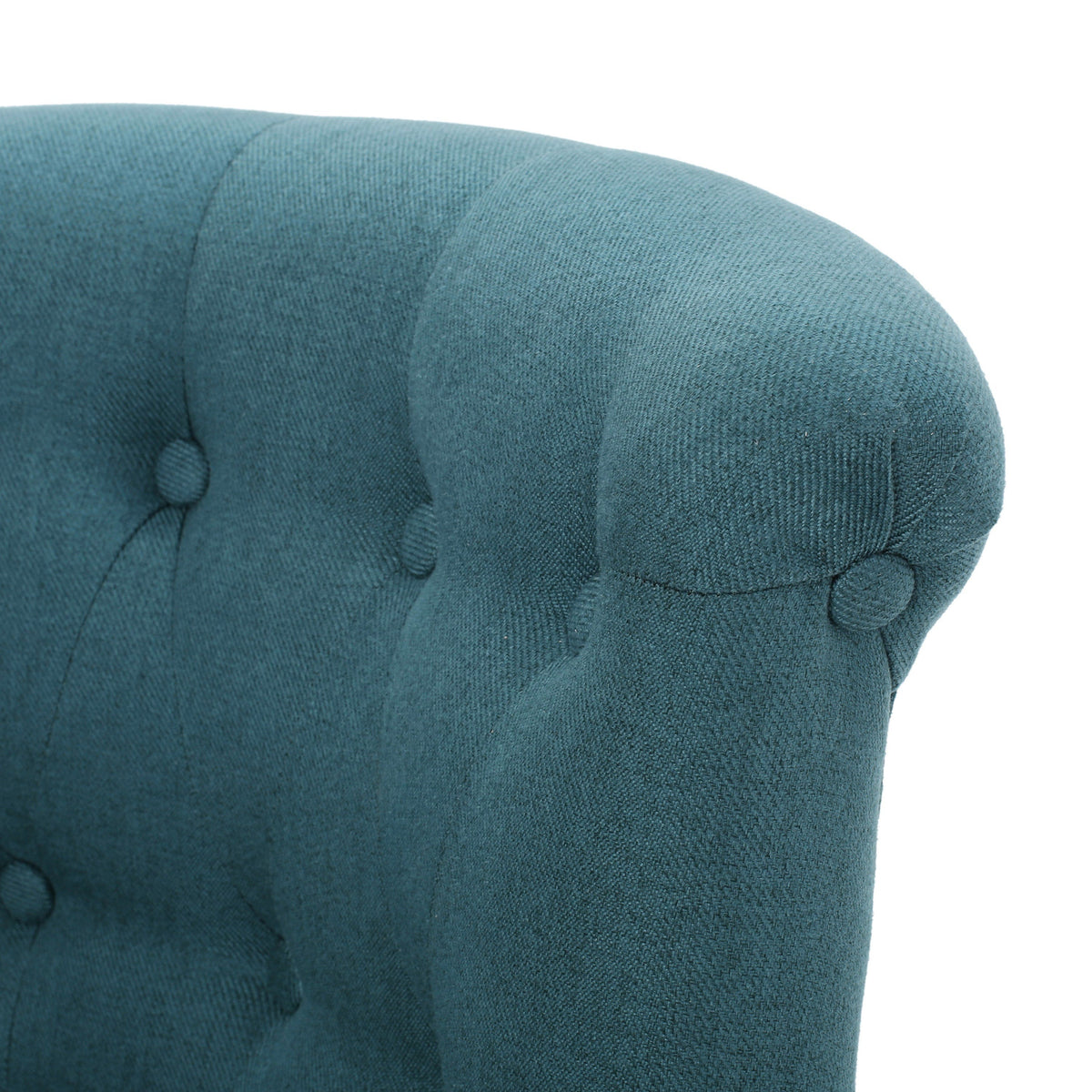 THE FURNITURE CO. Accent Chair Bordeaux Tufted Teal Mid-Century Fusion Button Tufted Chair