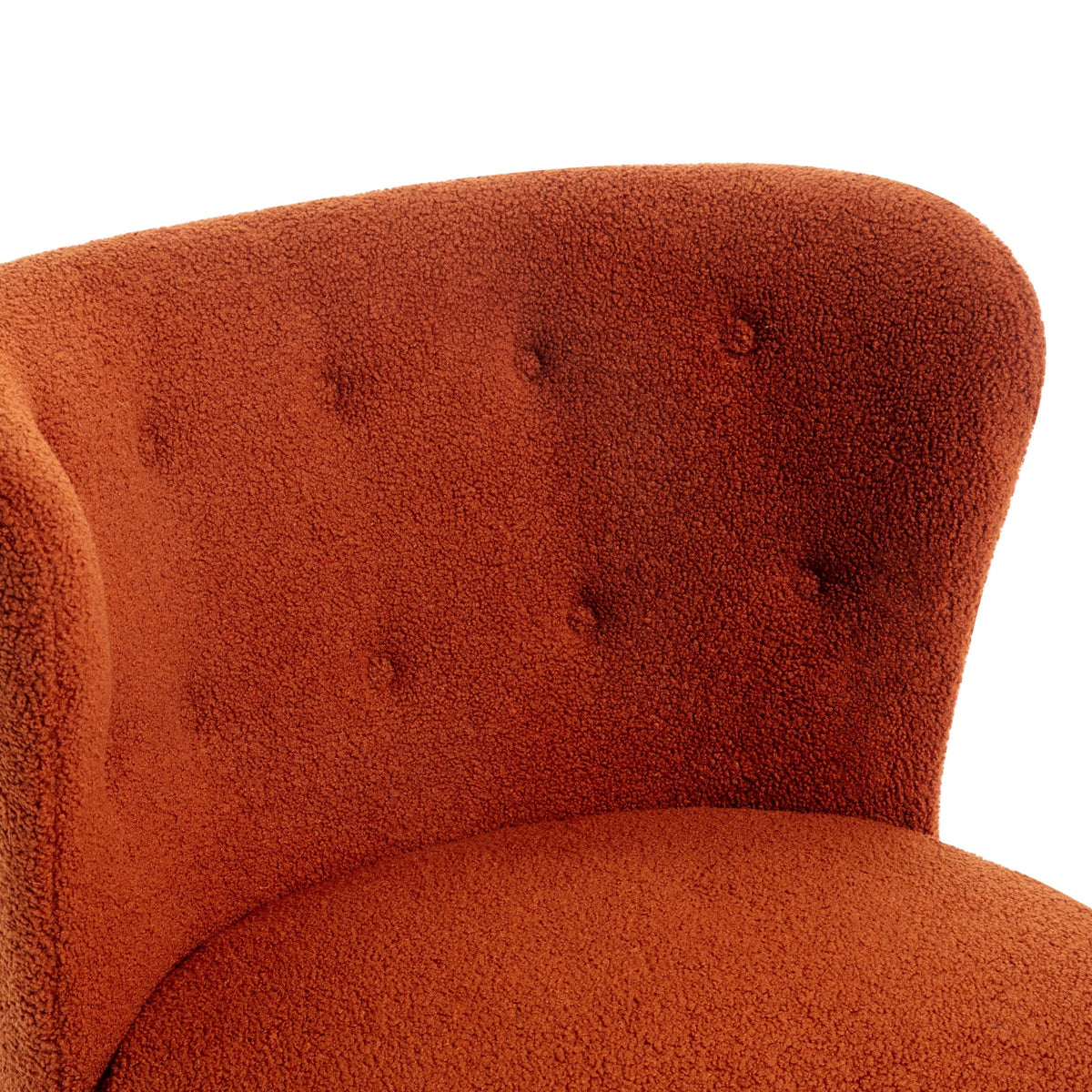 THE FURNITURE CO. Accent Chair Burnt Orange Sherpa Upholstered Accent Chair