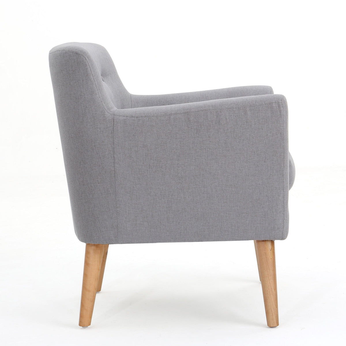 THE FURNITURE CO. Accent Chair Comfortable &amp; Stylish Club Chair Upholstered In Light Gray Fabric
