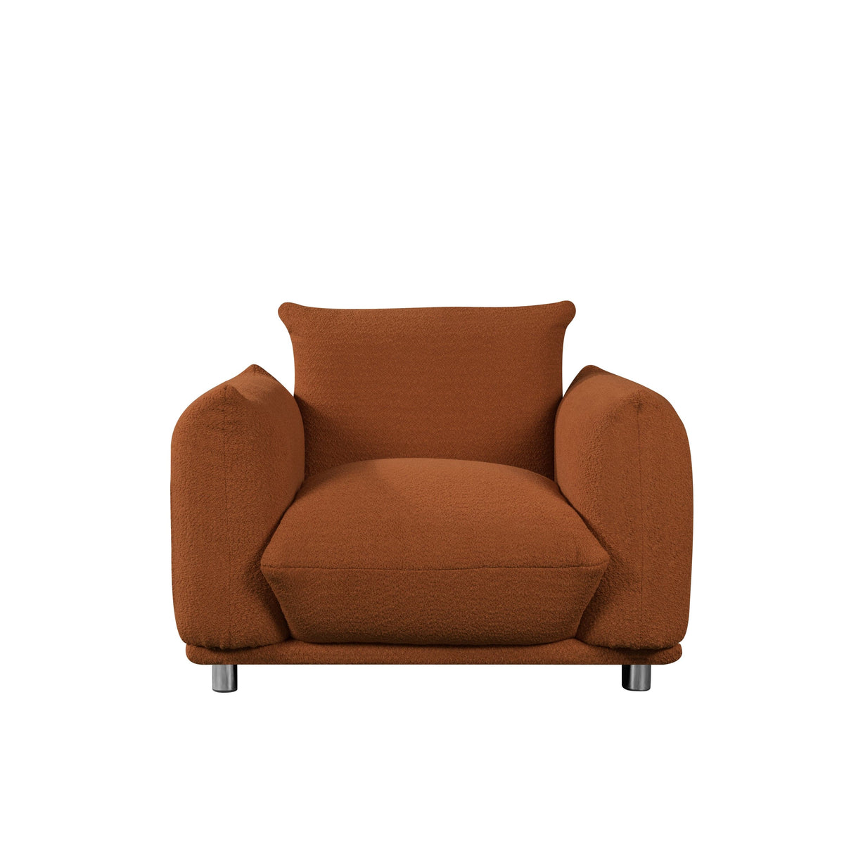 THE FURNITURE CO. Accent Chair Comfy Sherpa Accent Chair In Brown Lambswool Fabric