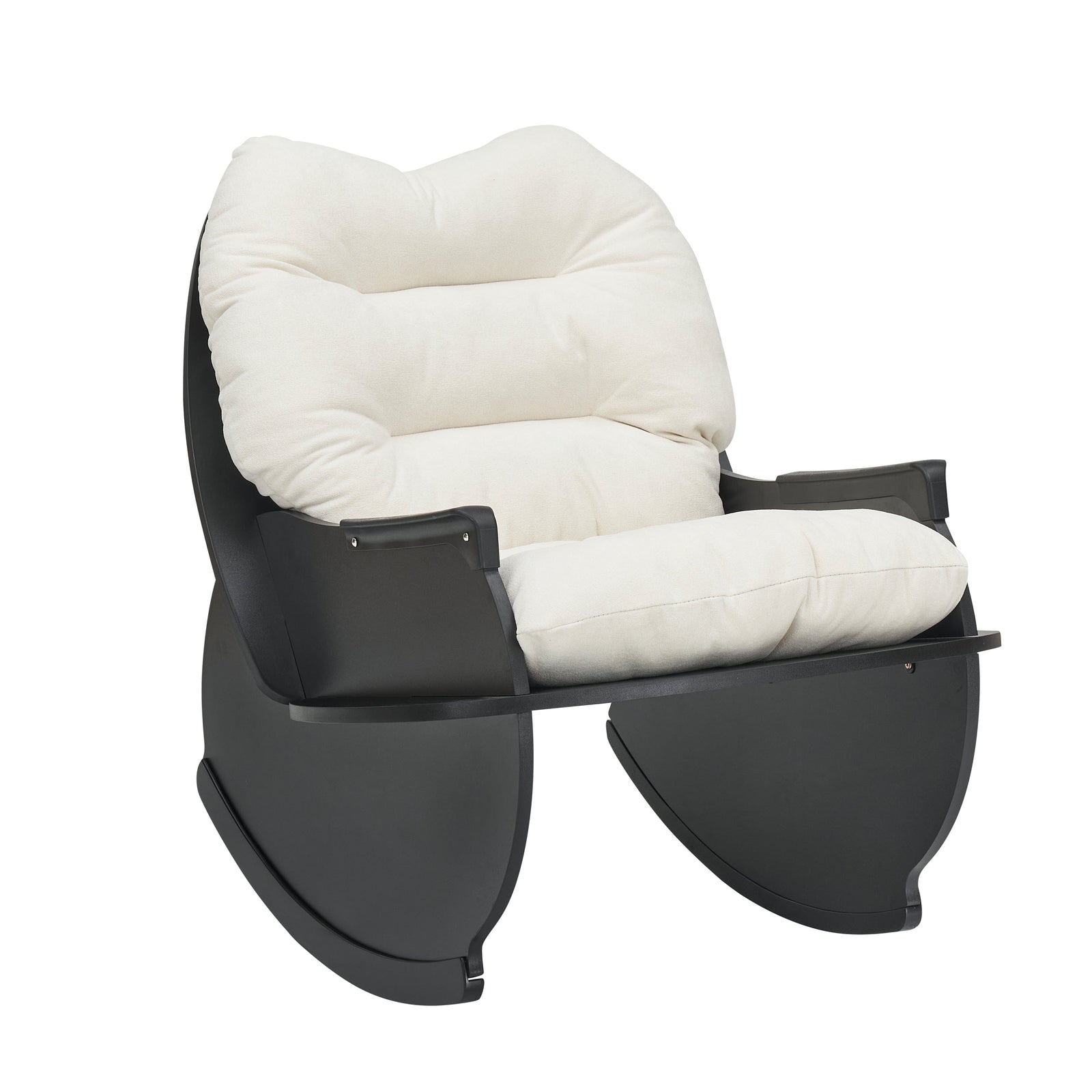 THE FURNITURE CO. Accent Chair Contemporary Beige Blend Rocking Sofa