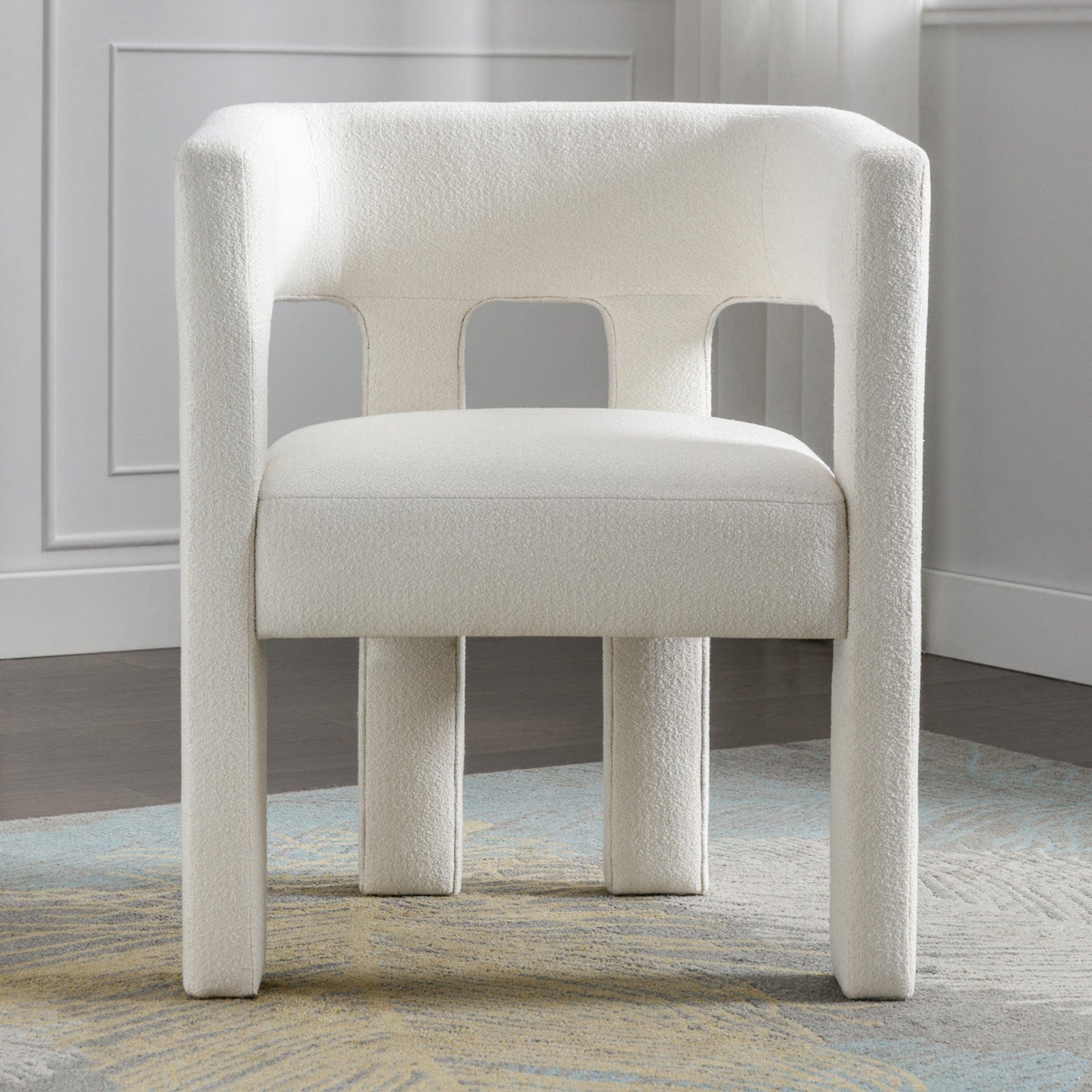 THE FURNITURE CO. Accent Chair Contemporary Beige Fabric Upholstered Accent Chair