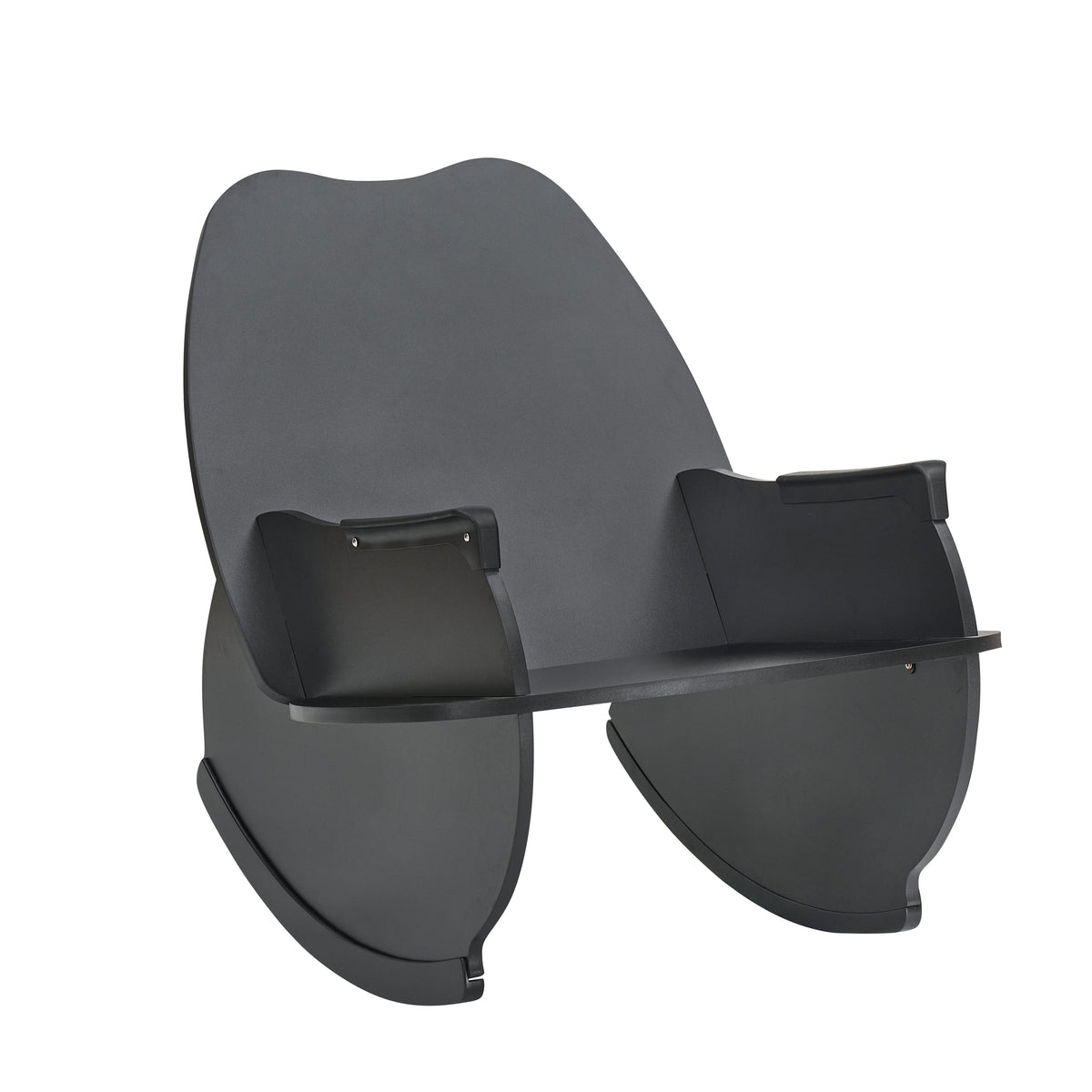 THE FURNITURE CO. Accent Chair Contemporary Yellow Velvet Compact Rocking Sofa