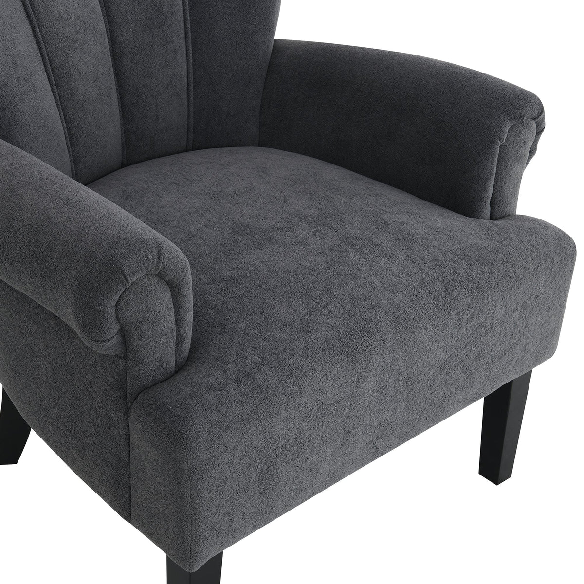 THE FURNITURE CO. Accent Chair Dark Gray Modern Accent Living Room Chairs