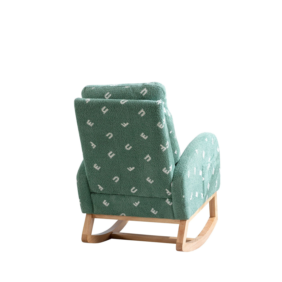 THE FURNITURE CO. Accent Chair Green Boucle Nursery Rocking Chair