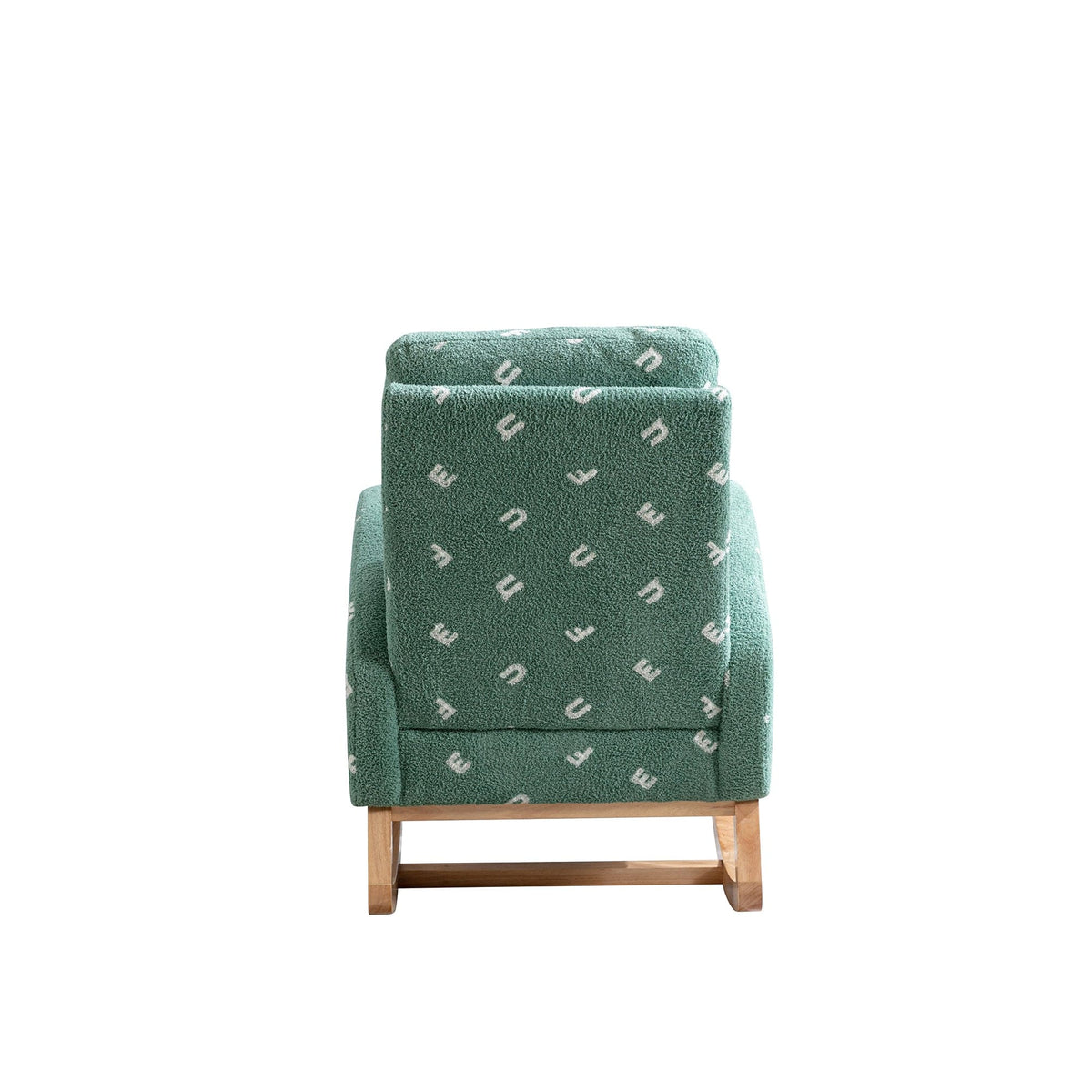 THE FURNITURE CO. Accent Chair Green Boucle Nursery Rocking Chair