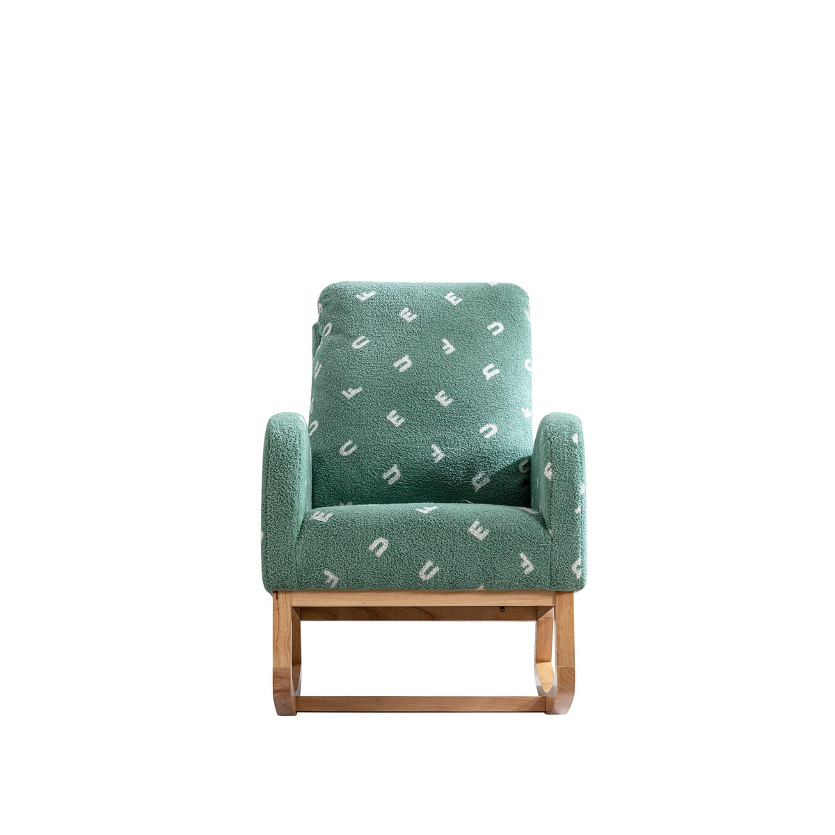 THE FURNITURE CO. Accent Chair Green Boucle Nursery Rocking Chair