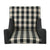 THE FURNITURE CO. Accent Chair High-Back Fabric Checkerboard Club Chair In Black  & Dark Charcoal