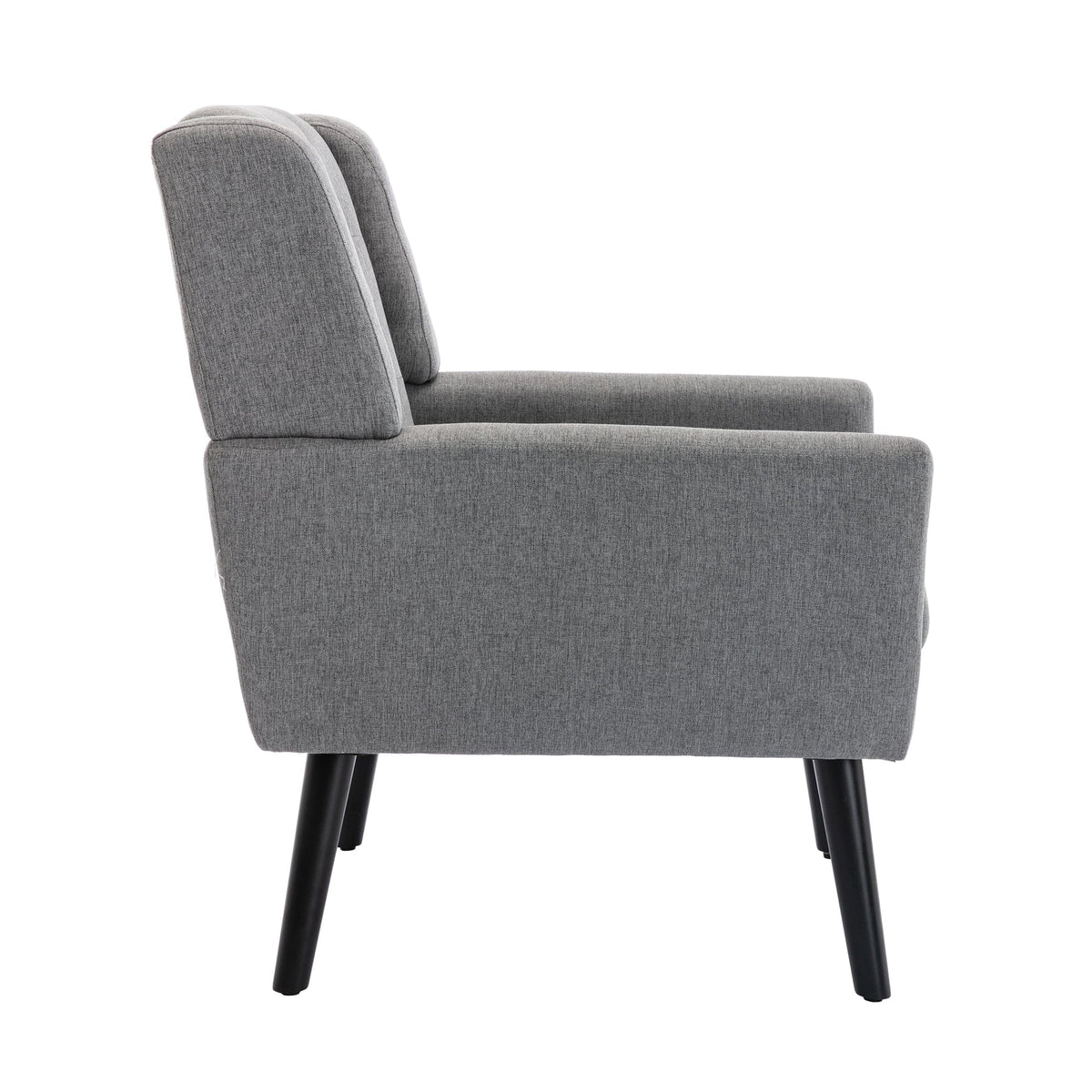 THE FURNITURE CO. Accent Chair Light Gray Linen Blend Upholstered Accent Chair