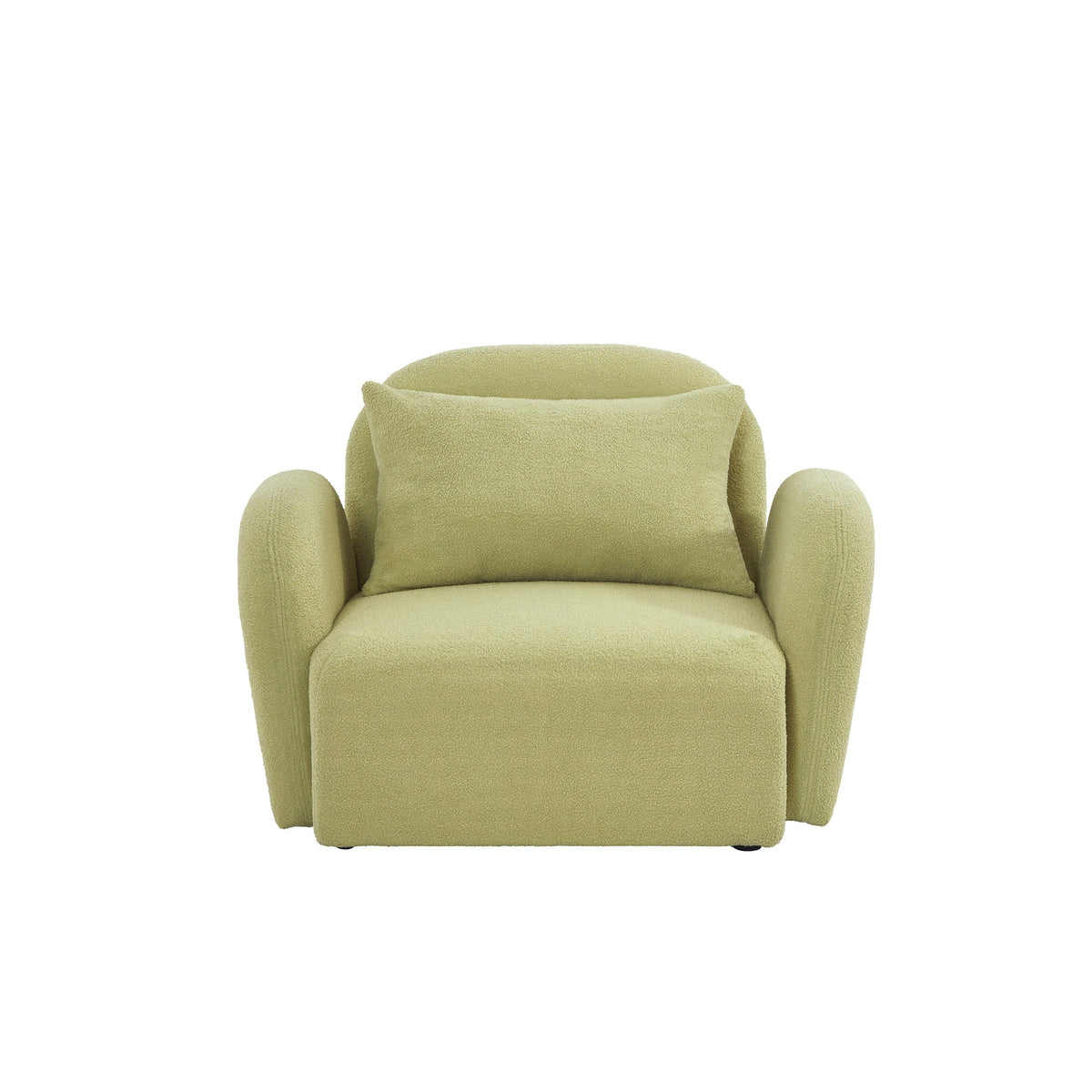 THE FURNITURE CO. Accent Chair Light Green Teddy Upholstered Lazy Sofa Chair