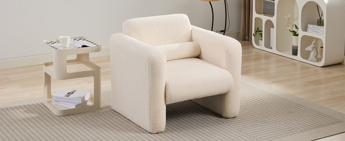 THE FURNITURE CO. Accent Chair Mataki Cream Upholstered Accent Chair