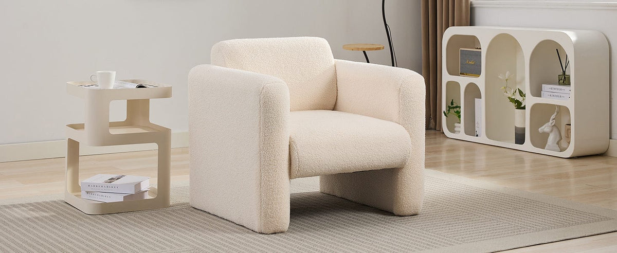 THE FURNITURE CO. Accent Chair Mataki Cream Upholstered Accent Chair