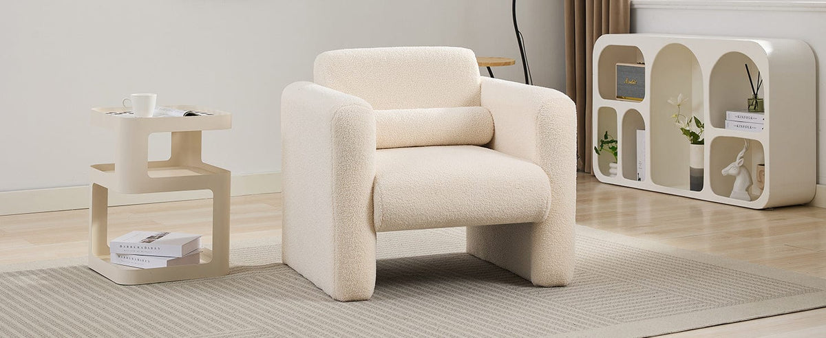 THE FURNITURE CO. Accent Chair Mataki Cream Upholstered Accent Chair