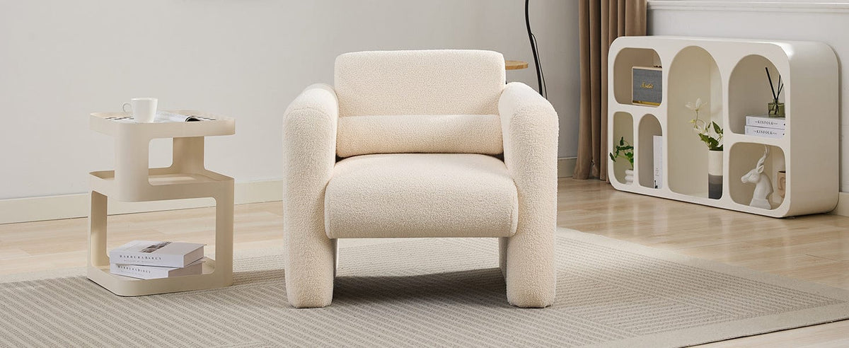 THE FURNITURE CO. Accent Chair Mataki Cream Upholstered Accent Chair