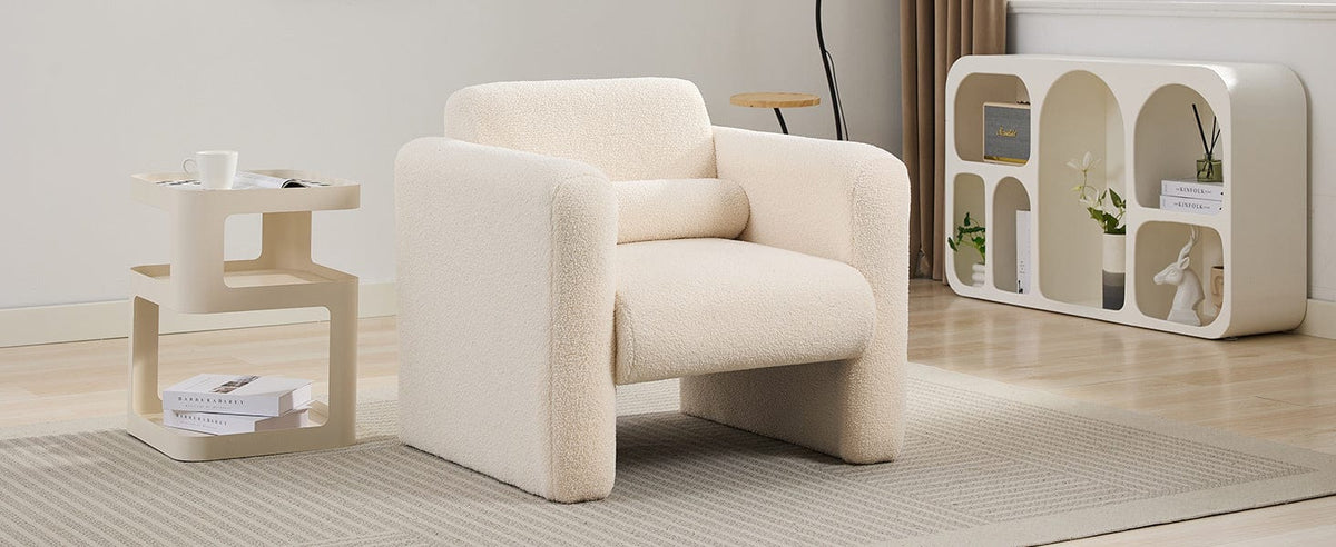 THE FURNITURE CO. Accent Chair Mataki Cream Upholstered Accent Chair