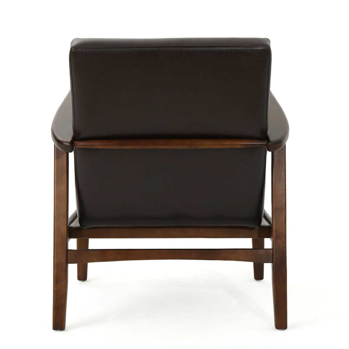 THE FURNITURE CO. Accent Chair Mid Century Modern Faux Leather Club Chair