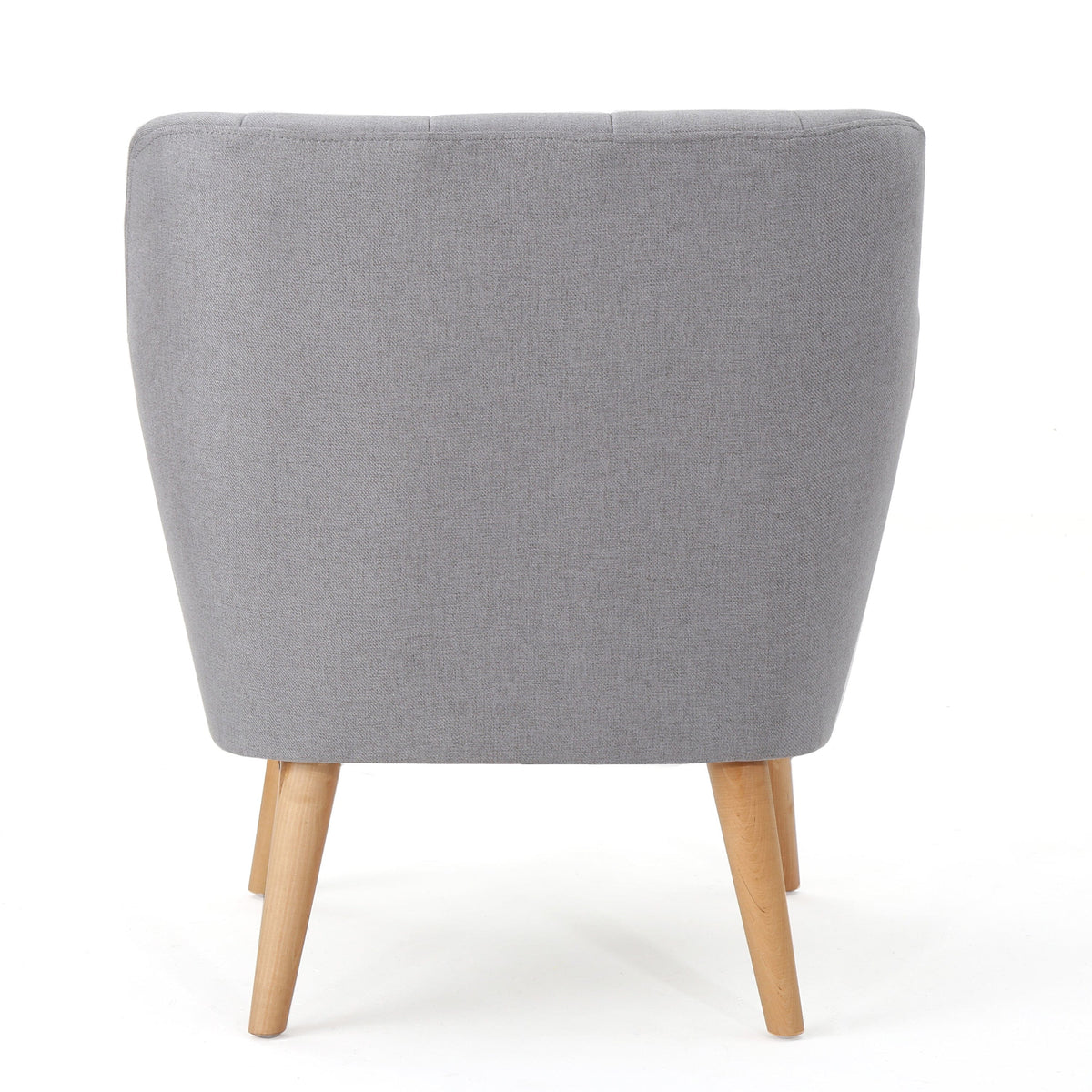 THE FURNITURE CO. Accent Chair Mid-Century Modern Light Grey Fabric Club Chair