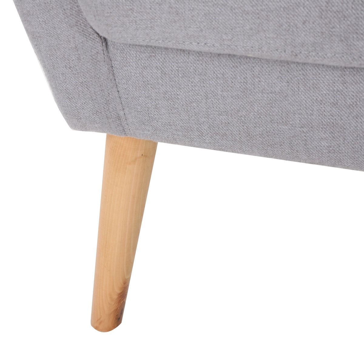 THE FURNITURE CO. Accent Chair Mid-Century Modern Light Grey Fabric Club Chair