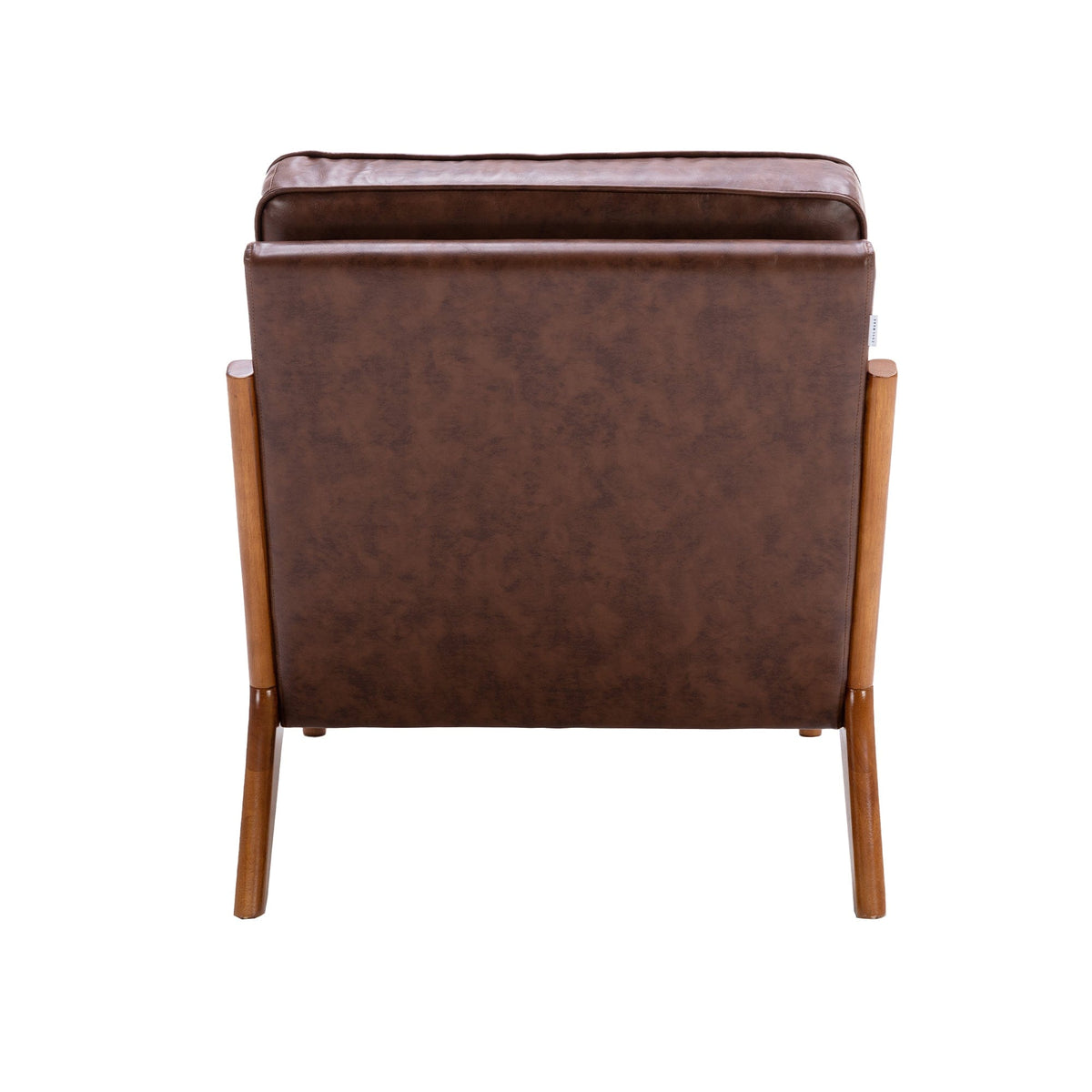 THE FURNITURE CO. Accent Chair Mid-Century Modern Lounge Armchair with Solid Wood Frame in Brown