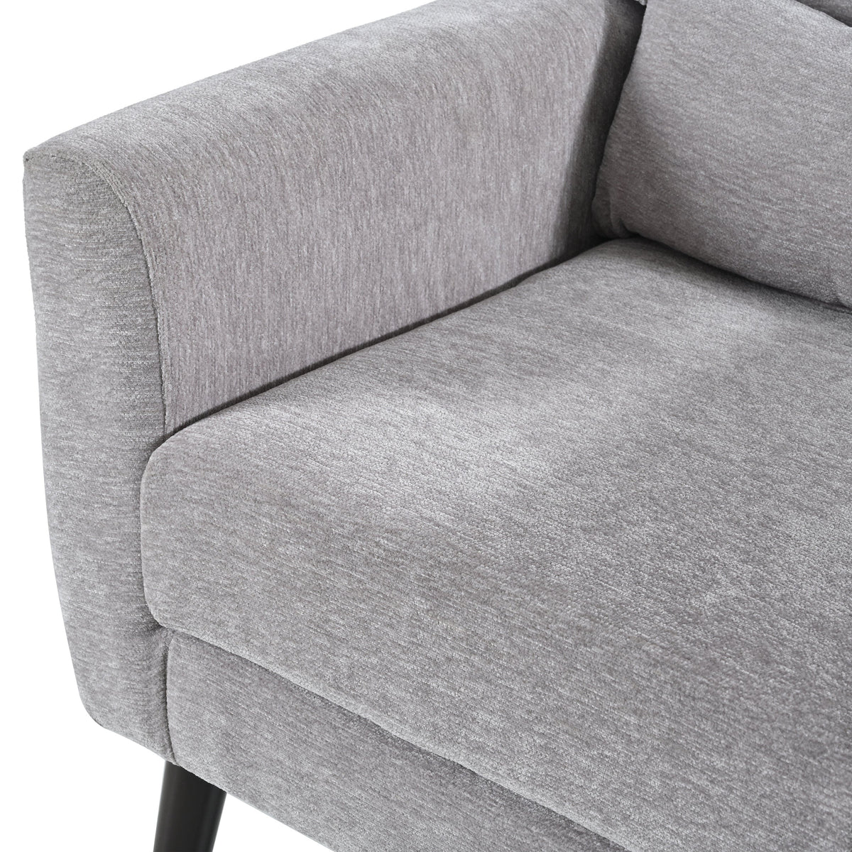 THE FURNITURE CO. Accent Chair Modern Accent Chair Upholstered in Stylish Gray Chenille