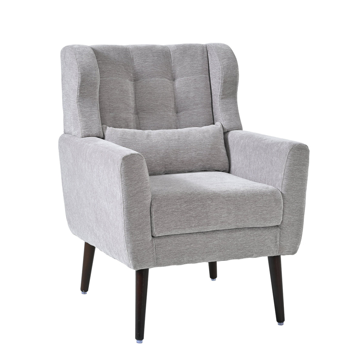 THE FURNITURE CO. Accent Chair Modern Accent Chair Upholstered in Stylish Gray Chenille