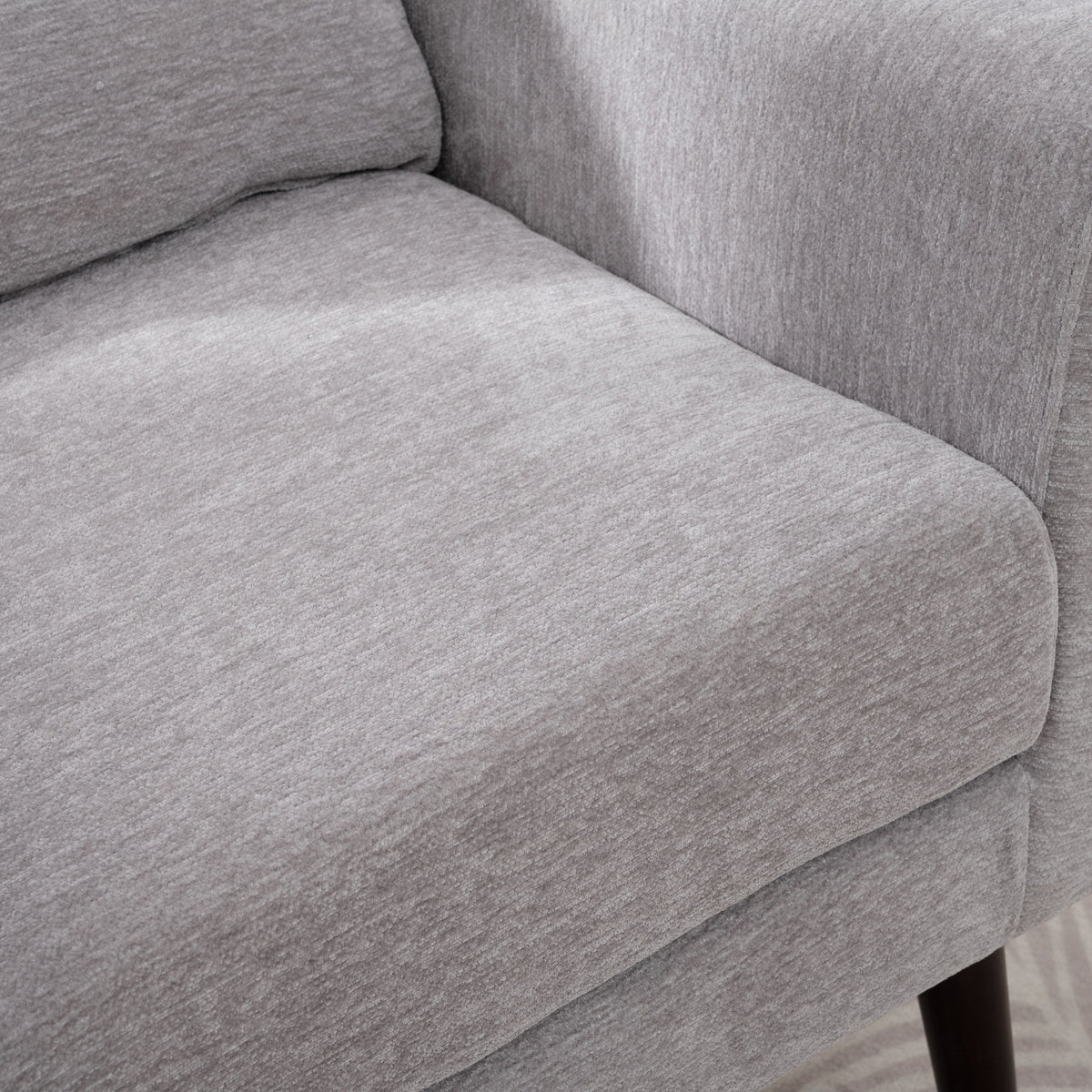 THE FURNITURE CO. Accent Chair Modern Accent Chair Upholstered in Stylish Gray Chenille
