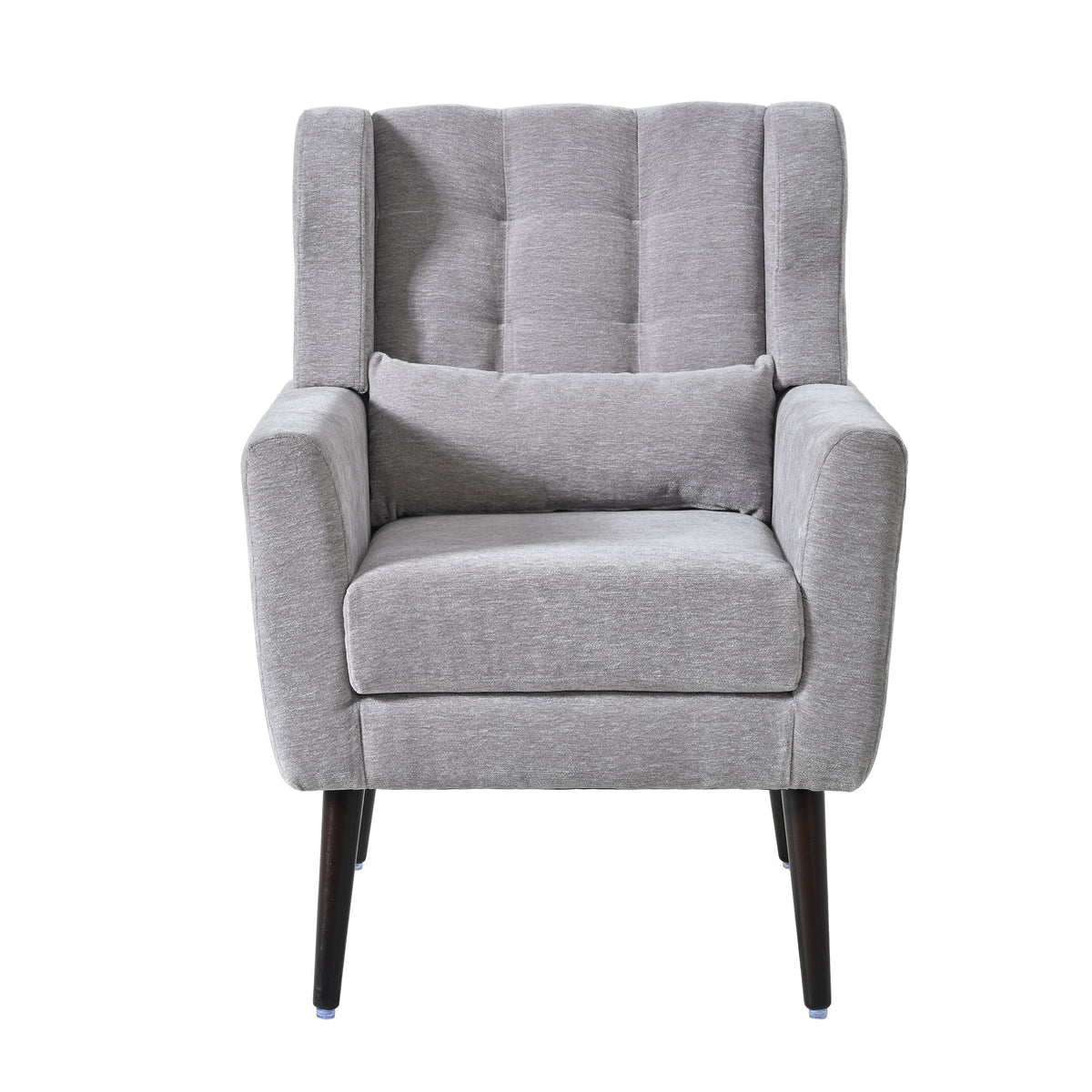 THE FURNITURE CO. Accent Chair Modern Accent Chair Upholstered in Stylish Gray Chenille